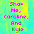 Pixelated text reads "Sha= Me, Caroline, And Kyle" over a cyan and yellow gradient background with visible pixelation.