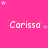 A static image with a bright pink background featuring repeated white text "Carissa" and scattered small light purple stars.