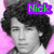 six identical black-and-white headshots with pink background, overlaid by green text on purple rectangles
