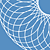 Blue and white pixelated grid pattern with diagonal lines forming a maze-like structure on a solid blue background.