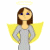 Pixelated angel icon with yellow wings and halo on white background, next to green text logo reading 'Original Icons .com'