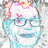 A pixelated animated icon shows a smiling person with glasses and colorful hair, rendered in cyan, pink, orange, and white tones.