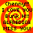 Four identical display a yellow and red spiral background with black pixelated text reading "Chenny!!! I LOVE YOU Bunk H!!! ALFREDICA MISS YOU!"