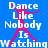 A 48x48 pixel animated buddy icon featuring a red stick figure dancing over white text on a blue background, with green text reading "Original Icons .com" on a dark green background in the adjacent frame.