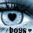 Pixelated icon shows a blue eye with a black heart-shaped pupil, dark eyelashes, and the text 'boys' below in blocky letters.