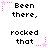 Pixelated text and pink star decorations on a white background, with animated changes in star positions across frames.