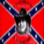 A pixelated animated buddy icon featuring a cowboy hat and the word "REDNECK" on a Confederate flag background with blue, white, and red colors.