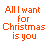 A 4x3 contact sheet of a pixel-art animated icon showing the phrase "All I want for Christmas is you" in orange and green text with varying color transitions across frames.