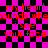 Red text on a pink and black checkered background repeats 'my heart sounds when i see your face' in a pattern with visible pixelation