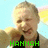 Pixelated image of a person with light hair wearing a dark top, green text reading HANNAH overlaid at the bottom, light blue background with yellow highlights.
