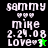 Pixelated text and symbols on black and green backgrounds with a small star icon changing color between frames.