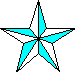 star-shaped icons with varying color schemes on a gray background, showing subtle animation changes in the top