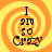 Four identical display a spiral background with orange and yellow hues, overlaid text reading "I 210 SO Crazy" in black pixelated font