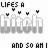 Animated sequence showing the word 'bitch' in pixelated text with changing grayscale levels and scattered dots, accompanied by repeated phrases above and below.