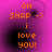 Pixelated orange text on a pink background with black smudges, displaying 'OH SNAP -> i love you!' in four identical