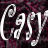 Pixelated white text on dark purple background with visible dithering and anti-aliasing, appearing as a stylized logo or brand mark in low resolution.