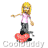 Animated contact sheet showing a blonde cartoon girl in pink shirt and gray pants standing on red heart-shaped platform with visible animation frames across 4 columns by 3 rows.