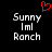 Red pixelated heart symbol above white text reading 'Sunny', '1ml', and 'Ranch' on black background.