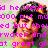 A four- of a person wearing a dark cap with colorful patterns, green shirt, and pink text overlay, with visible pixelation and color artifacts