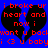 Blue background with two black broken heart shapes and red pixelated text reading "i broke ur heart and now i want u back i <3 u baby".