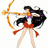Pixelated anime character with long black hair, red skirt, and orange bow, standing against white background with purple text reading 'Sailor Mars is awesome'.