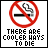 Two side-by-side pixel art frames of a no-smoking sign with text below, differing only in the color of one word.