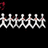 Pixelated white text on black background with red accents in top-left corner, appearing as a stylized word or phrase.