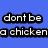 Pixelated image divided into four quadrants with text and animal characters on solid backgrounds.