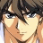 Pixelated anime-style character face with brown hair and blue eyes on left, adjacent to black background with white text "Anime IM" above smaller cursive "COM" on right.