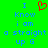 Green background with blue pixelated text reading "I Know i am a straight up G" and red heart symbol above the first I.