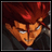 Pixelated anime-style character with red hair and orange skin, head tilted down, next to text reading 'Anime IM' and 'com' on black background.