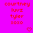 A static pixel art image with a bright pink background displaying red text and two pixelated heart symbols at the bottom right of each text block.