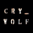 Animated sequence showing a person in motion with text 'CRY_WOLF' on black background, transitioning between poses and expressions.