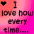 A 2x2 contact sheet of four animated frames from a pink-themed AIM buddy icon featuring pixelated text and heart symbols on gradient backgrounds.
