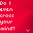Red background with white pixelated text reading "Do I even cross your mind?" and small heart symbols changing position across frames.