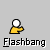 Animated contact sheet of a yellow stick figure icon with white head and black outline, labeled "Flashbang" in pixelated text across multiple frames showing slight pose variations.