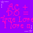 A static image with a purple background featuring repeated pink text and star motifs arranged in a pattern
