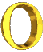 Nine golden ring-shaped objects arranged in a on gray background, each with distinct light reflections and metallic texture variations