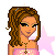 Pixel art contact sheet showing multiple frames of a dancer character with pink and brown color scheme, featuring star shapes and repeated "DANCER" text.