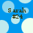 Blue background with light blue and white circles; four instances of 'Sarah #24' text in dark brown font.