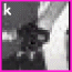Black-and-white animated icon shows a person with short dark hair and open mouth, text 'k' to 'kar' appears sequentially on left side.