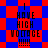 Blue and red pixelated background with repeated text "I HAVE HIGH VOLTAGE !!!!!" in black block letters across four sections.