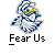 Two identical pixelated buddy icons featuring a blue and white armored figure with yellow accents, displayed on a gray background alongside promotional text for badassbuddy.com.