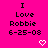 Pixelated text on bright pink background with white heart symbols at bottom right of each side.