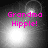 Four- of grayscale cosmic backgrounds with bright central light sources and pink text reading 'Grandma Hipple!' in each