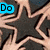 Animated sequence showing text building up over a star-patterned background, followed by waffle-related imagery with a green cartoon character.