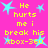 Bright pink background with repeating yellow text and cyan star shapes in a pattern