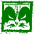Two distinct 50x50 pixel buddy icons displayed side-by-side in a contact sheet format, one featuring green and white cartoon trees with a book-like base, the other showing a dark hooded figure with glowing eyes and red lips.