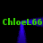 Green text 'ChloeL66' repeated four times around a blue pixelated frame on black background.