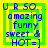 Pixelated green and yellow square icon with blue text reading 'U R SO... amzing funny sweet & HOT=]' in four identical